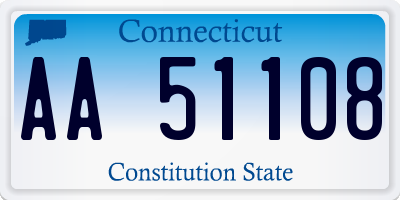 CT license plate AA51108