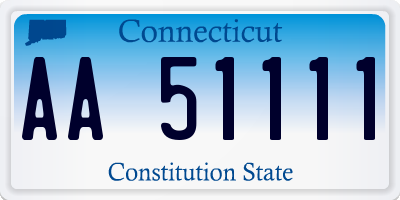 CT license plate AA51111
