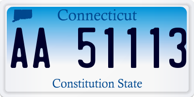 CT license plate AA51113