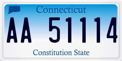 CT license plate AA51114