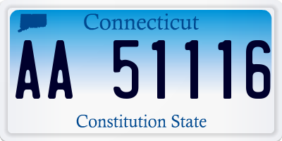 CT license plate AA51116