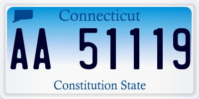 CT license plate AA51119