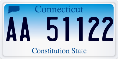 CT license plate AA51122