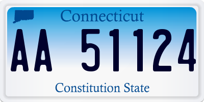 CT license plate AA51124