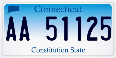 CT license plate AA51125