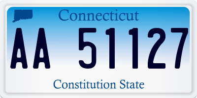 CT license plate AA51127