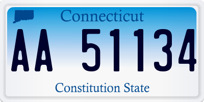 CT license plate AA51134