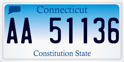 CT license plate AA51136