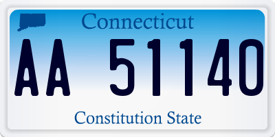 CT license plate AA51140