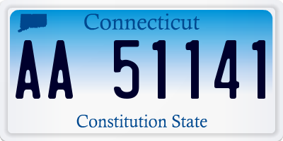 CT license plate AA51141