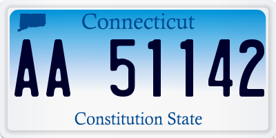 CT license plate AA51142