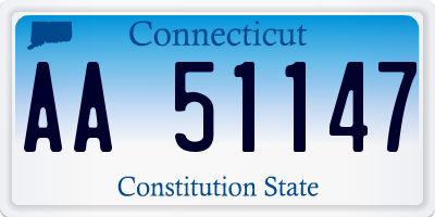CT license plate AA51147