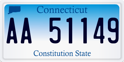 CT license plate AA51149