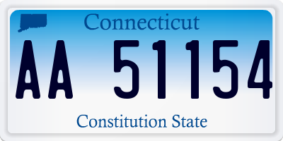 CT license plate AA51154