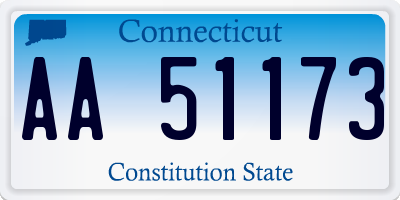 CT license plate AA51173