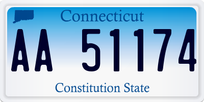 CT license plate AA51174