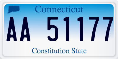 CT license plate AA51177