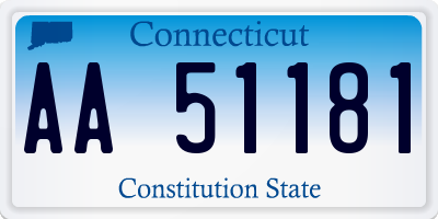 CT license plate AA51181