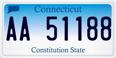 CT license plate AA51188