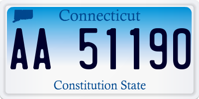 CT license plate AA51190