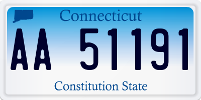 CT license plate AA51191