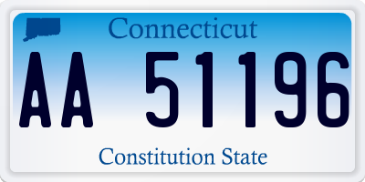 CT license plate AA51196