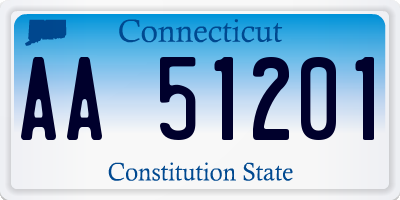 CT license plate AA51201