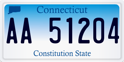 CT license plate AA51204