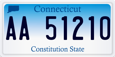 CT license plate AA51210