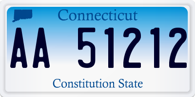 CT license plate AA51212