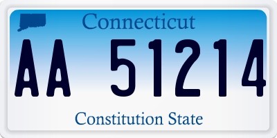 CT license plate AA51214