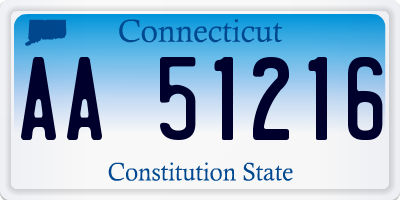 CT license plate AA51216