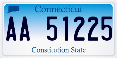 CT license plate AA51225