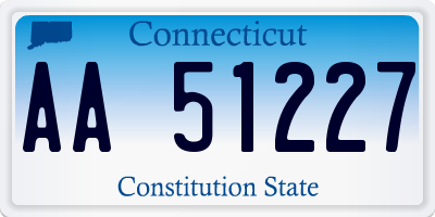CT license plate AA51227