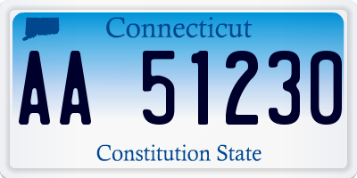 CT license plate AA51230