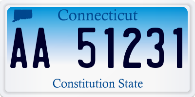 CT license plate AA51231