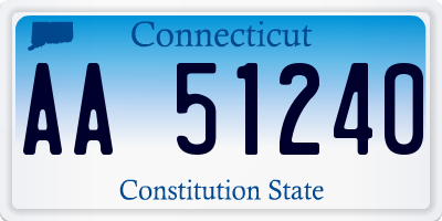 CT license plate AA51240