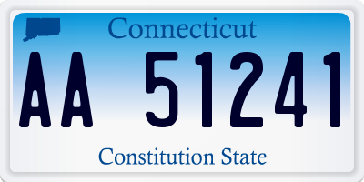 CT license plate AA51241