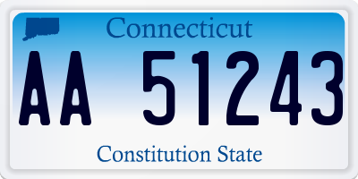 CT license plate AA51243