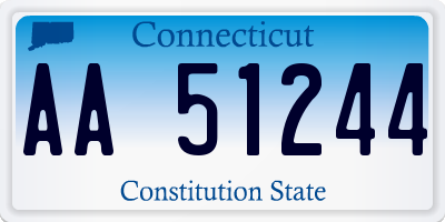 CT license plate AA51244