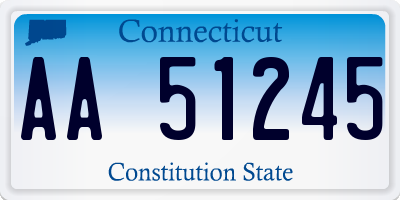 CT license plate AA51245