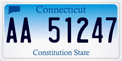 CT license plate AA51247