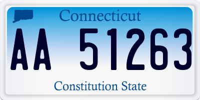 CT license plate AA51263