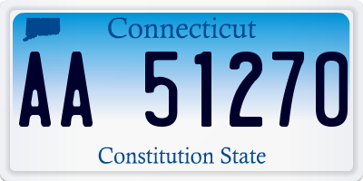 CT license plate AA51270