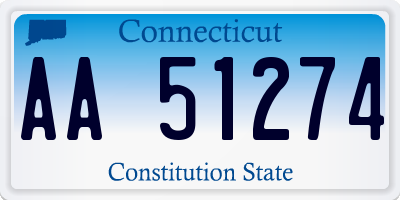 CT license plate AA51274