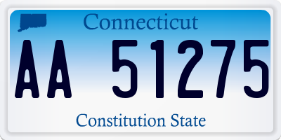 CT license plate AA51275