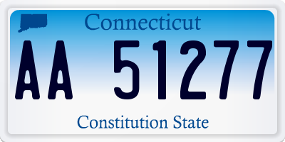 CT license plate AA51277