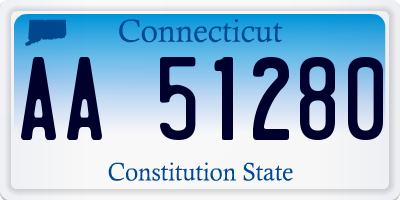 CT license plate AA51280