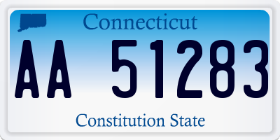 CT license plate AA51283