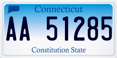 CT license plate AA51285